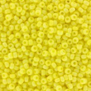 Miyuki rocailles Perlen 11/0 - Matted opaque yellow ab 11-404FR